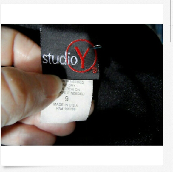 STUDIO Y Maurices Semi Formal Midi Dress Jr. 9 Blk - Picture 7 of 7